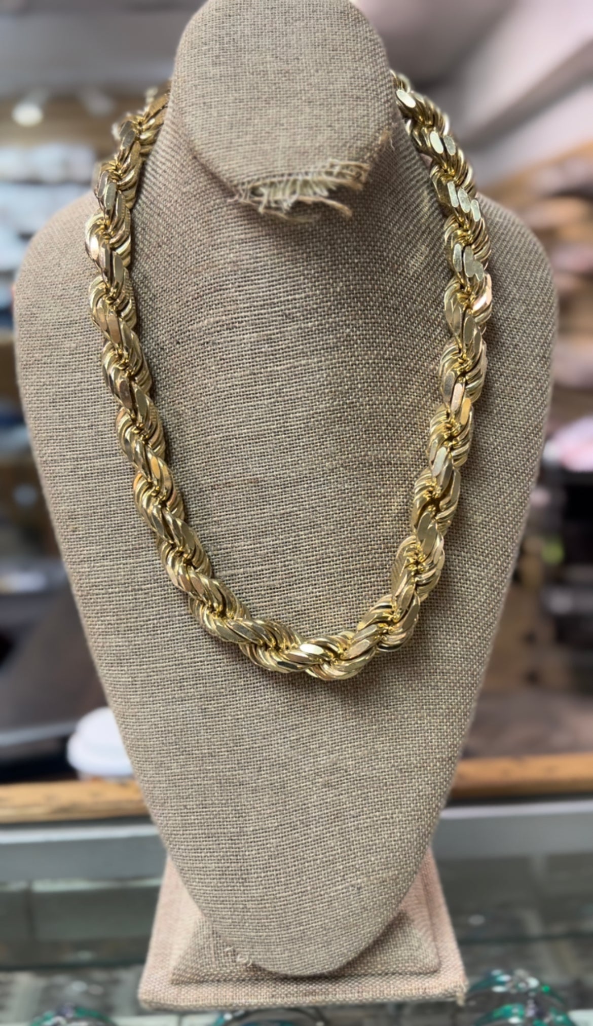 Diamond Cut Gold Rope Chain Solid Gold Rope Chain 5mm The Gold Gods
