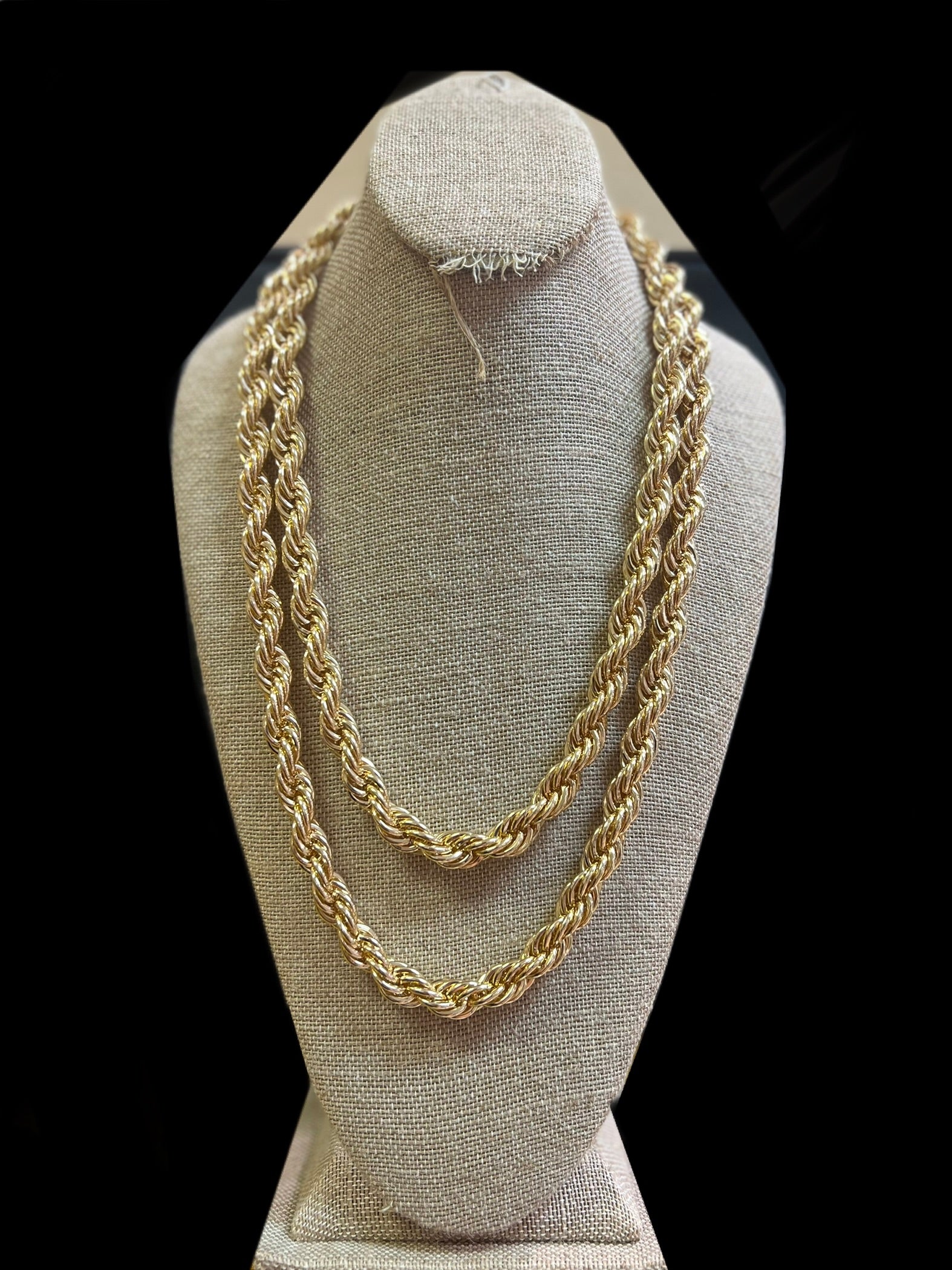 11mm Thick Mens Rope Chain 14k Gold Over Real Solid 925 Sterling Silver  Necklace