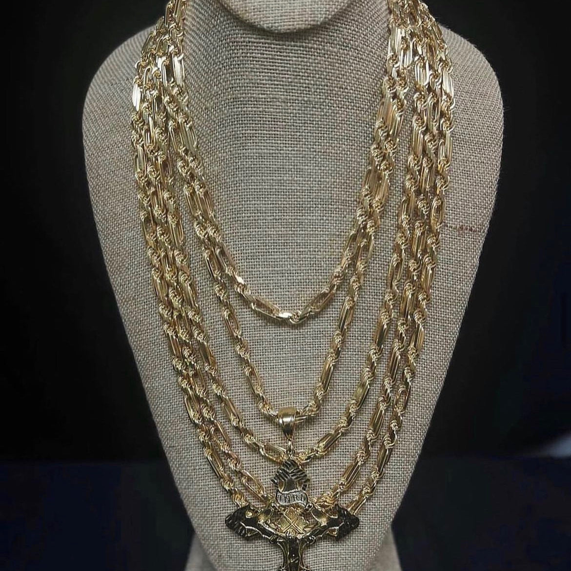 925 Sterling Silver 14k Gold Plated Milano Chain