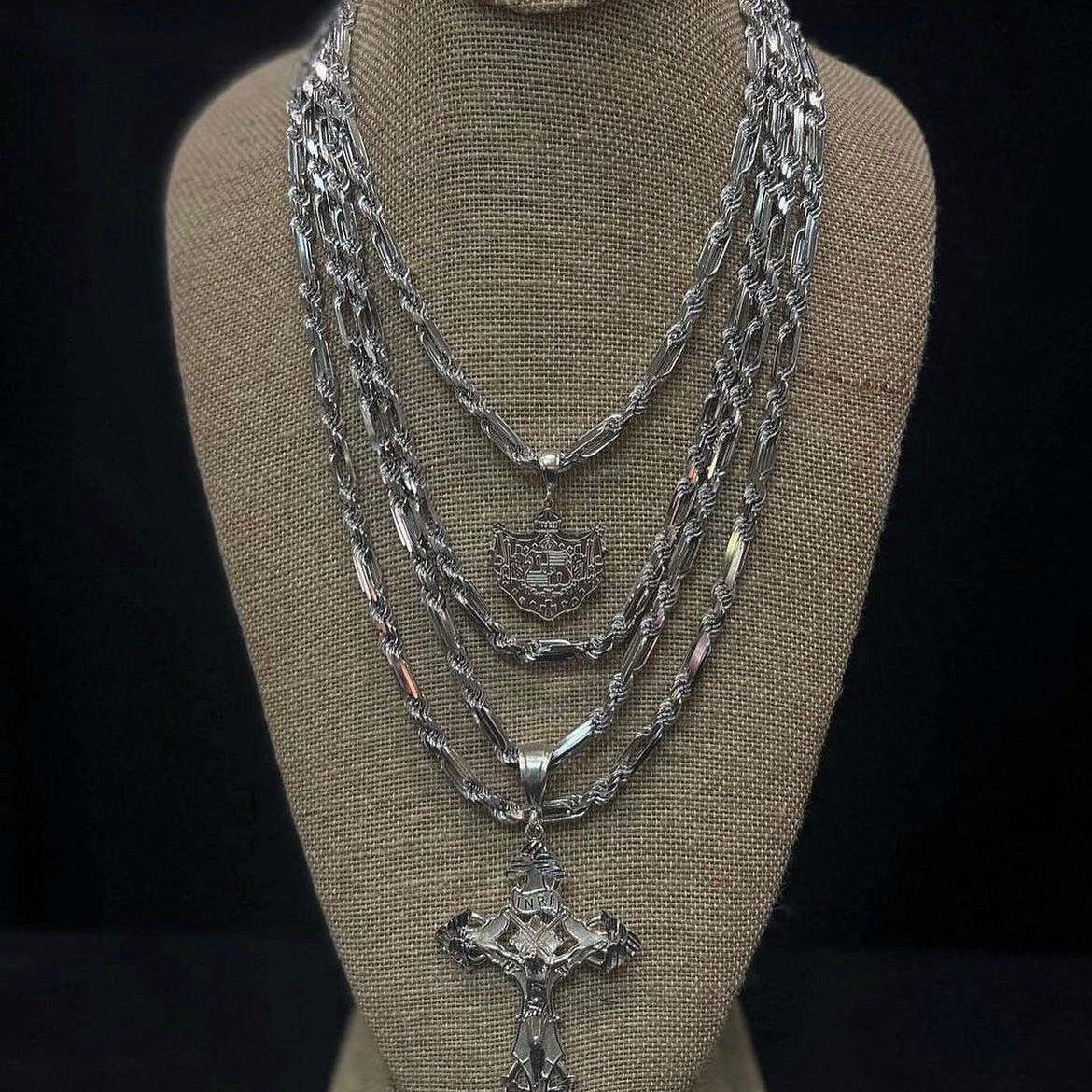 925 Sterling Silver Rhodium Plated Milano Chain