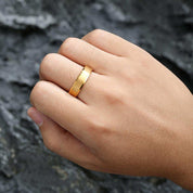 Tungsten Matte Finish Gold Band