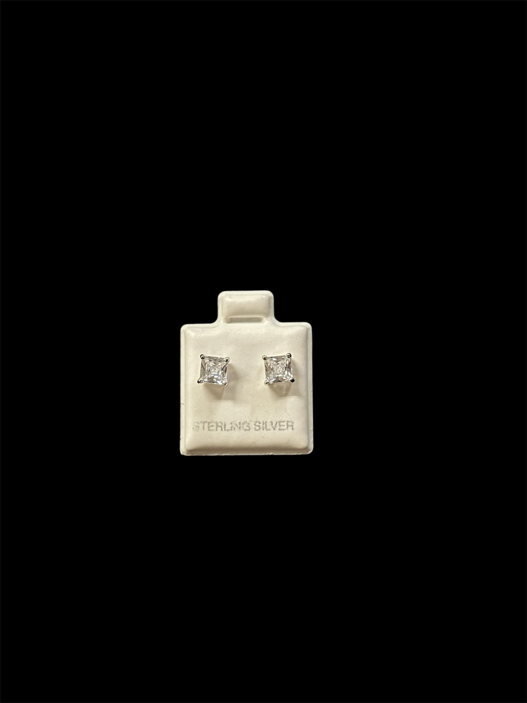 CZ Square Earrings