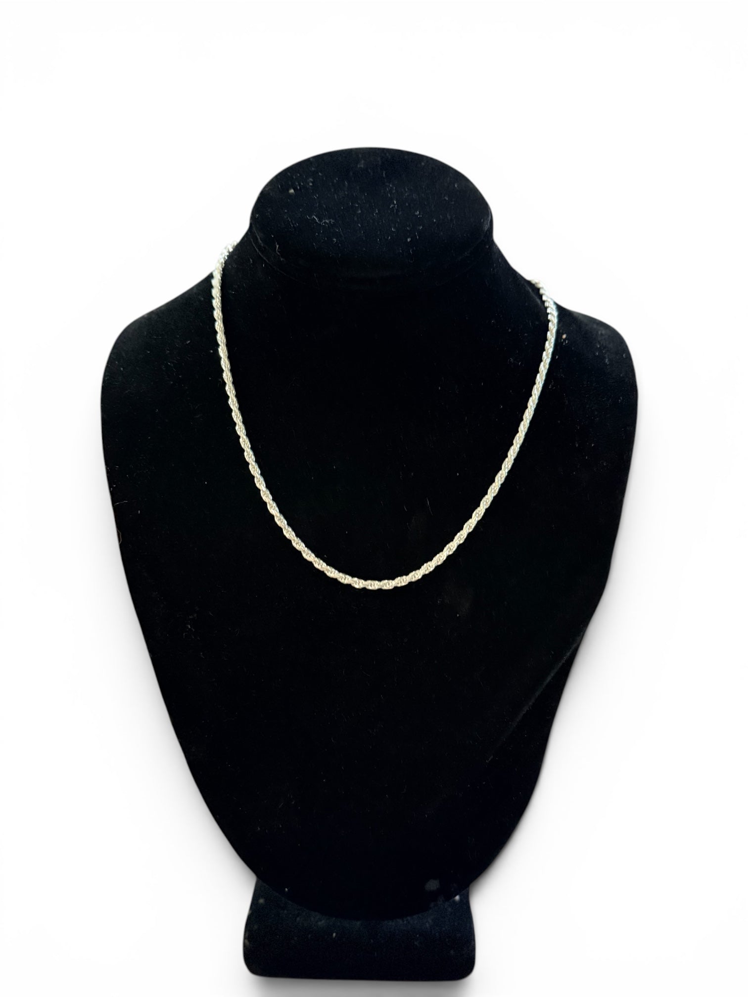 3mm 18" 925 Sterling Silver Rope Chain