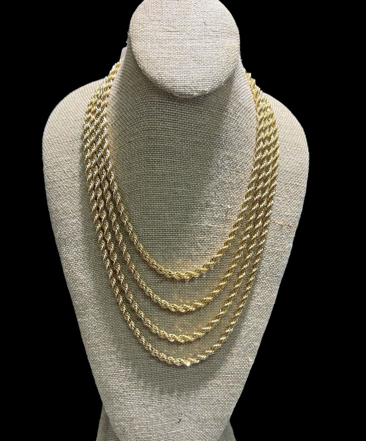 6MM 18k Gold Filled Rope Chain