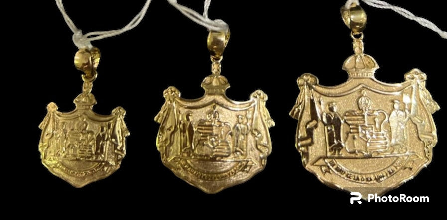 14k Solid Gold Coat Of Arms Pendant