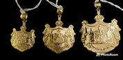 14k Solid Gold Coat Of Arms Pendant