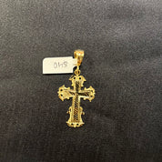 925 Sterling Silver Diamond Cut Vermeil "Assorted Cross" Pendant