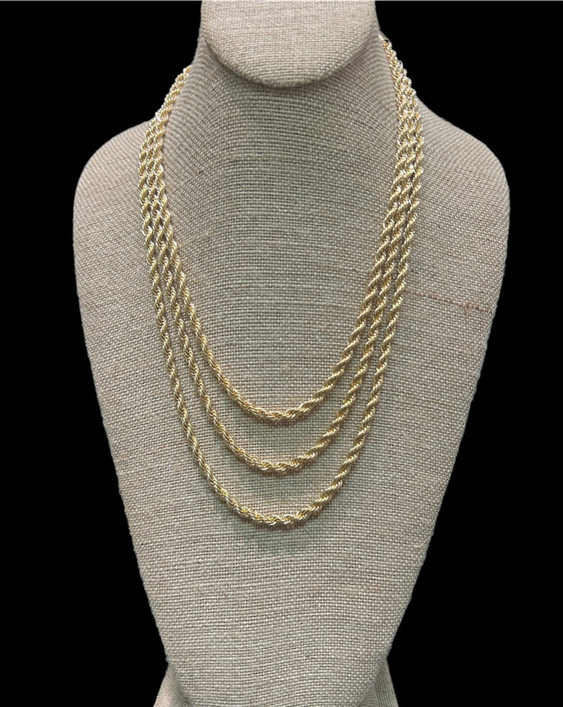 5mm 14k Gold Plated Rope Chains