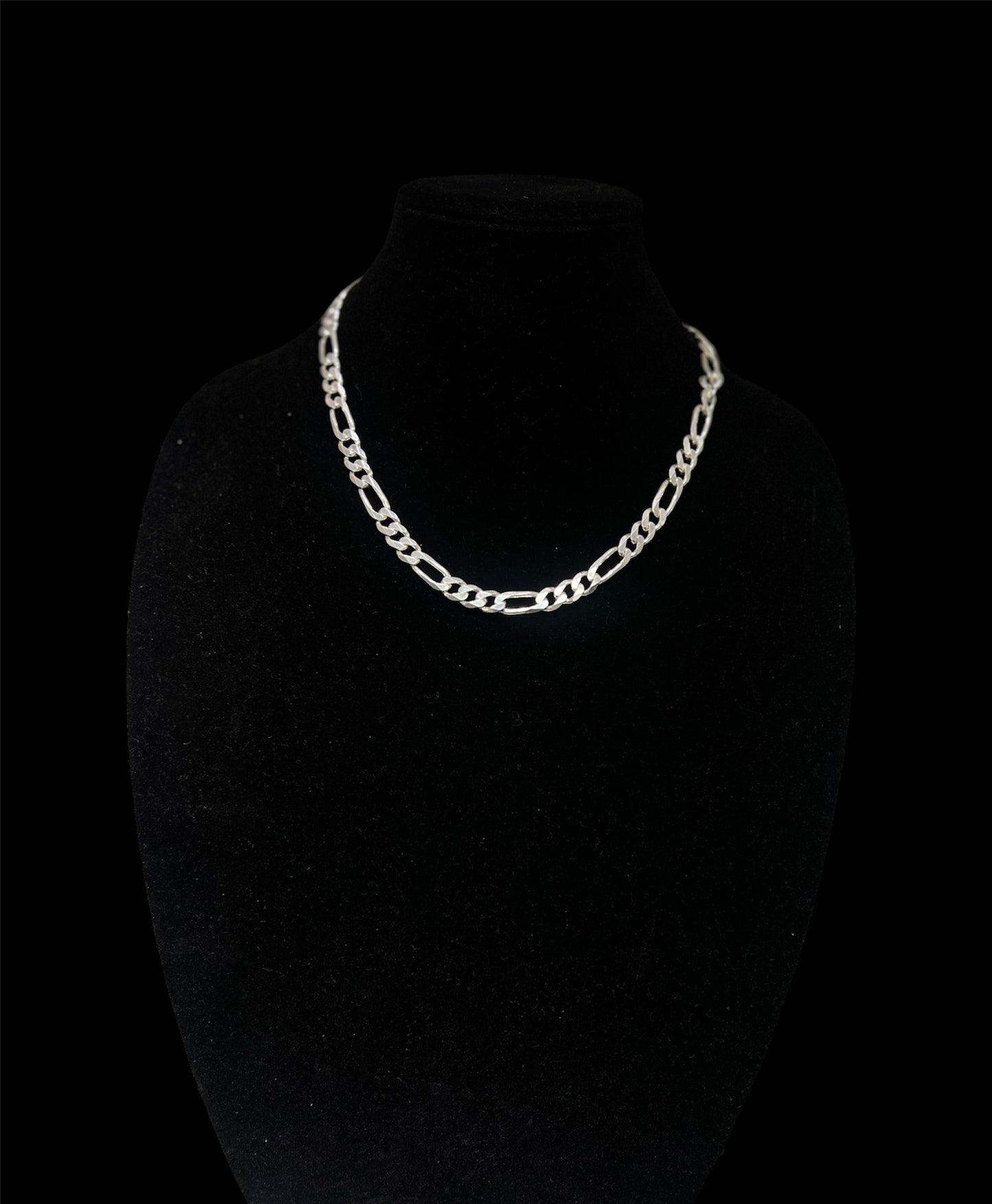 8mm 925 Sterling Silver Figaro Chain