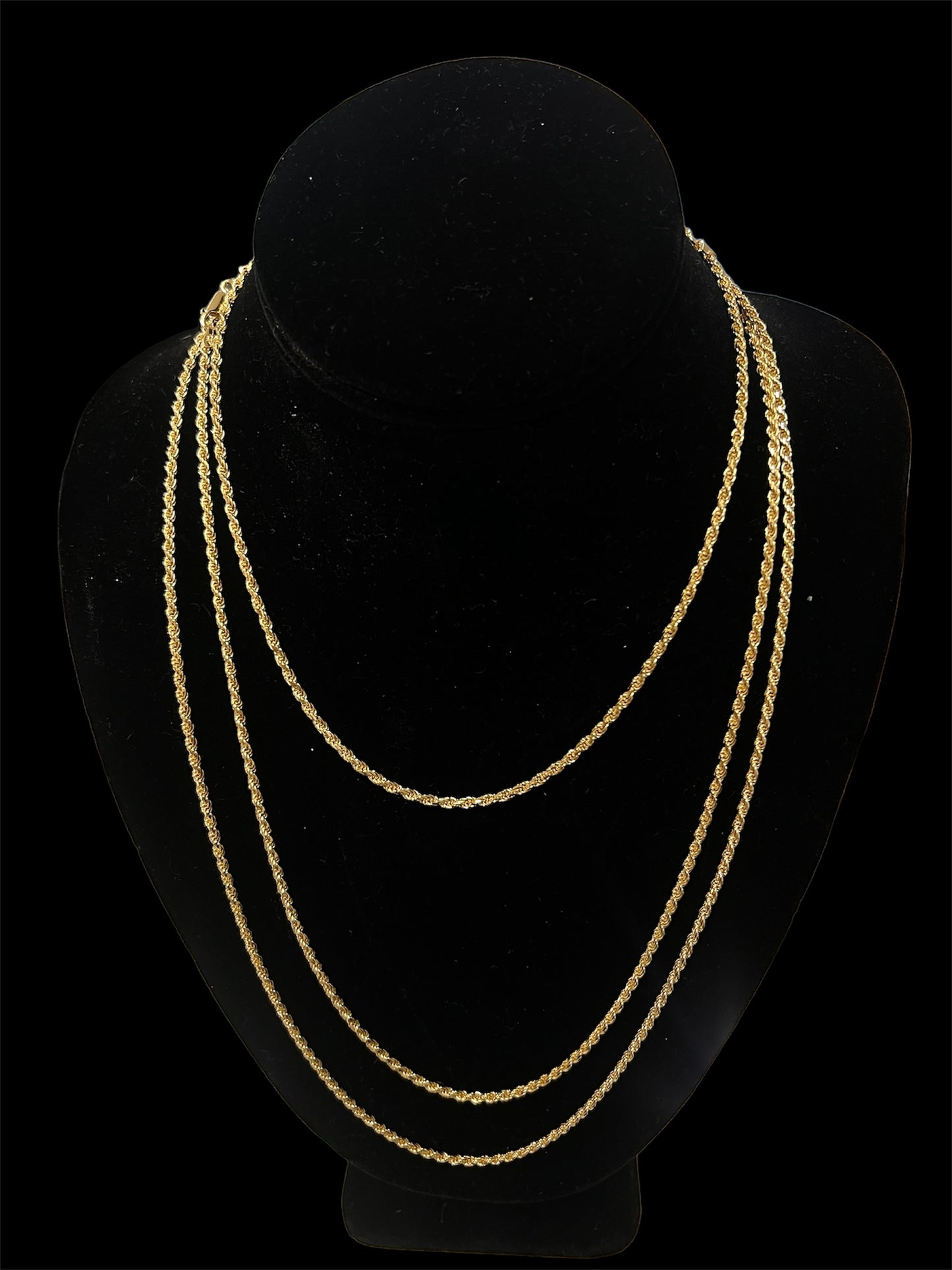 2mm 925 Sterling Silver 14k Gold Plated Rope Chain