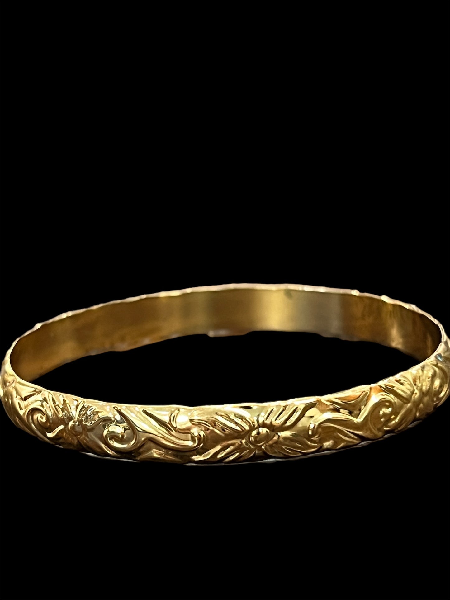 Hawaiian Inspired Gold Plated Bangle