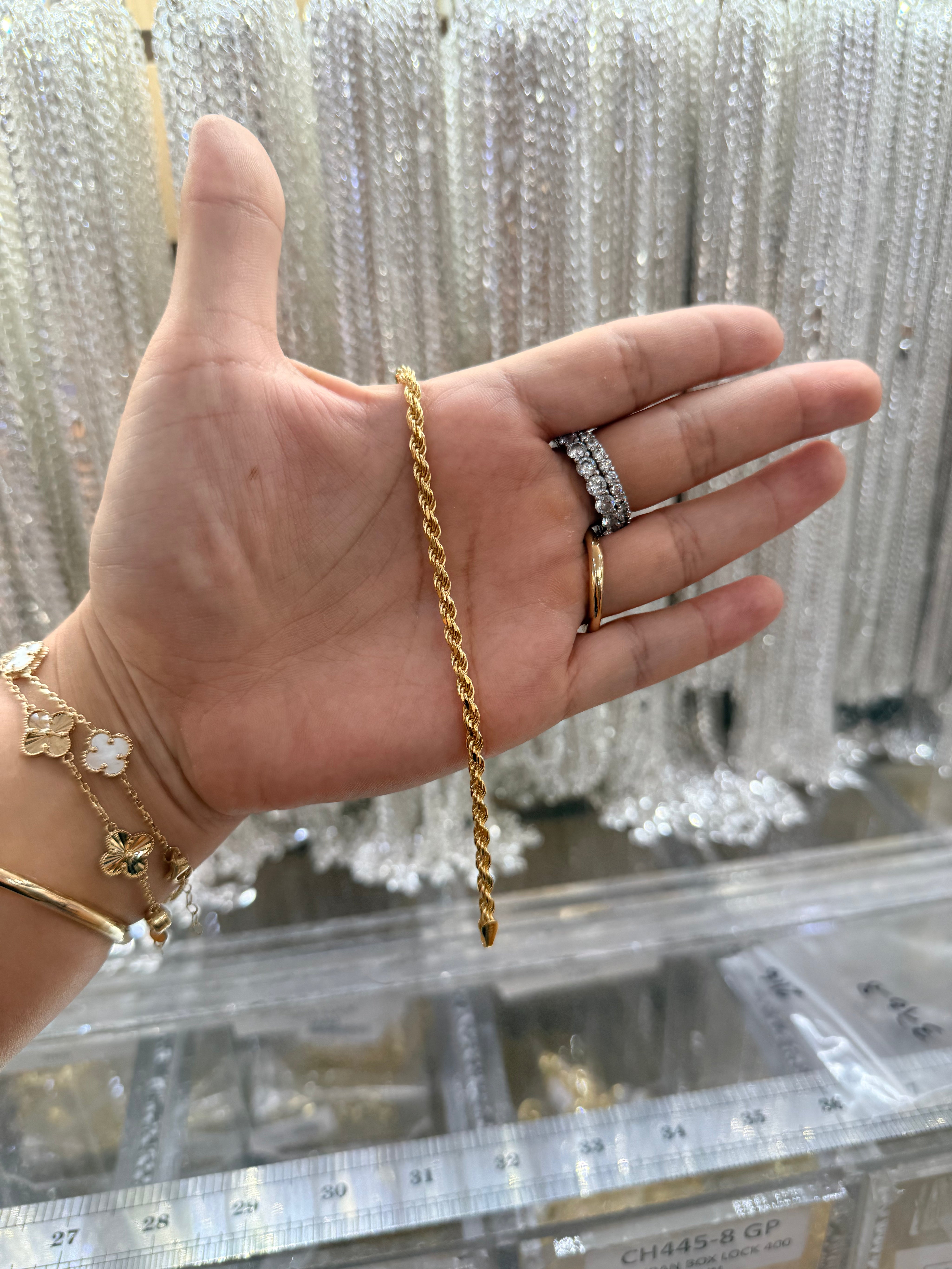 3mm 8" Vermeil Bracelet