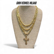 6MM Vermeil Diamond Cut Milano Chain