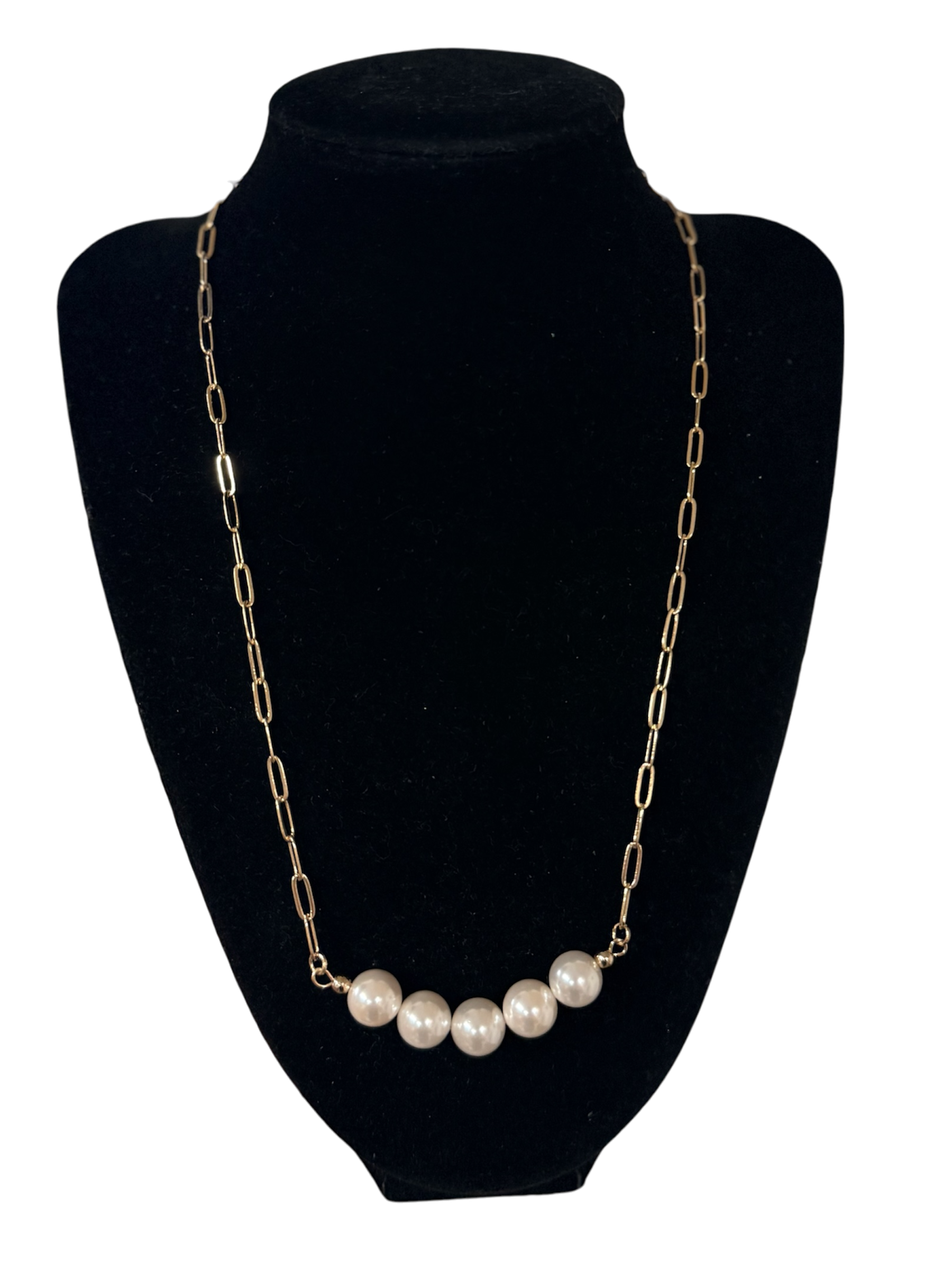 Paper Clip Pearls Chain