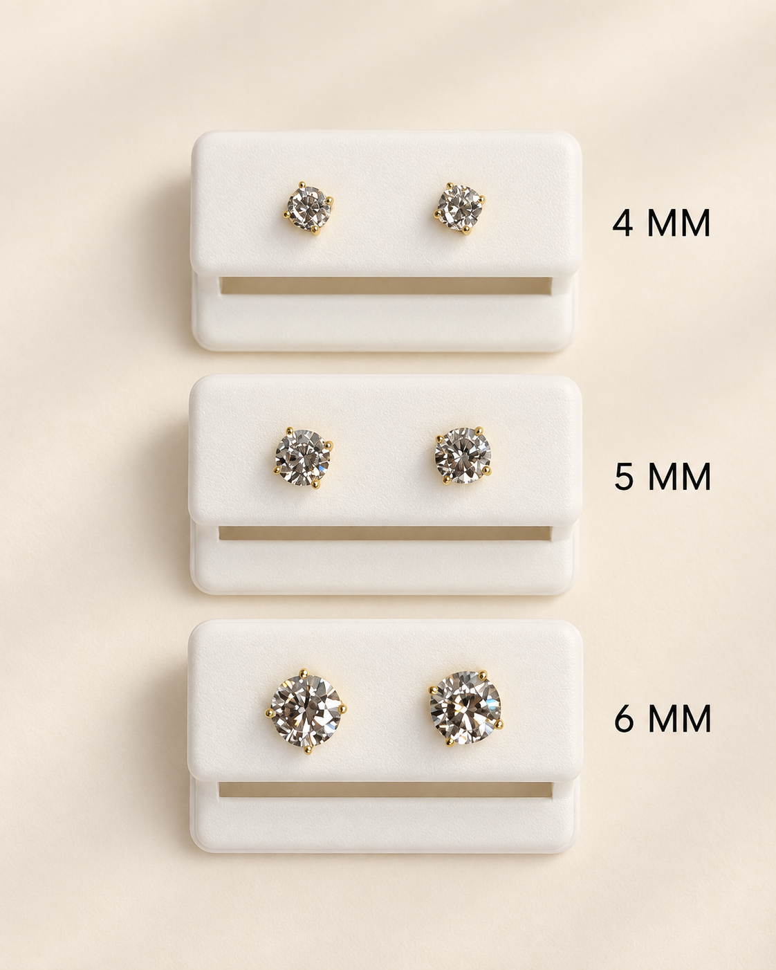 Moissanite Studs Gold