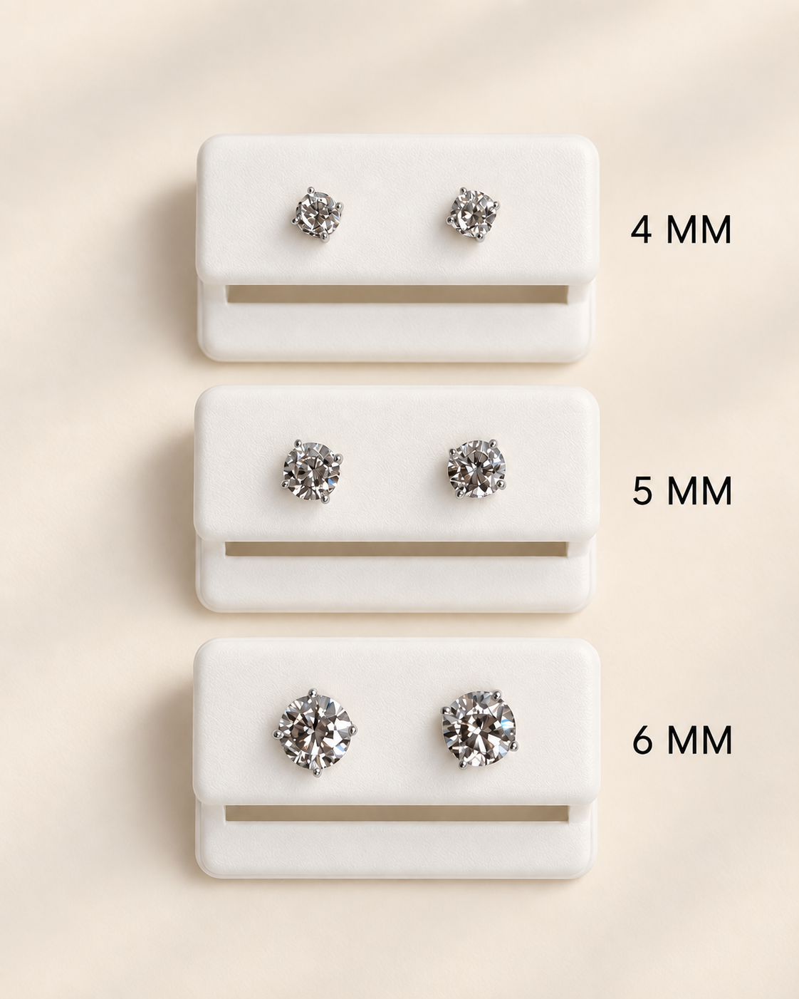 Moissanite Studs Sterling Silver