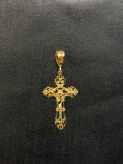 925 Sterling Silver Diamond Cut Vermeil "Assorted Cross" Pendant
