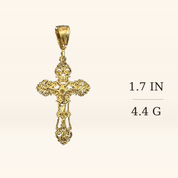 925 Sterling Silver Diamond Cut Vermeil "Assorted Cross" Pendant