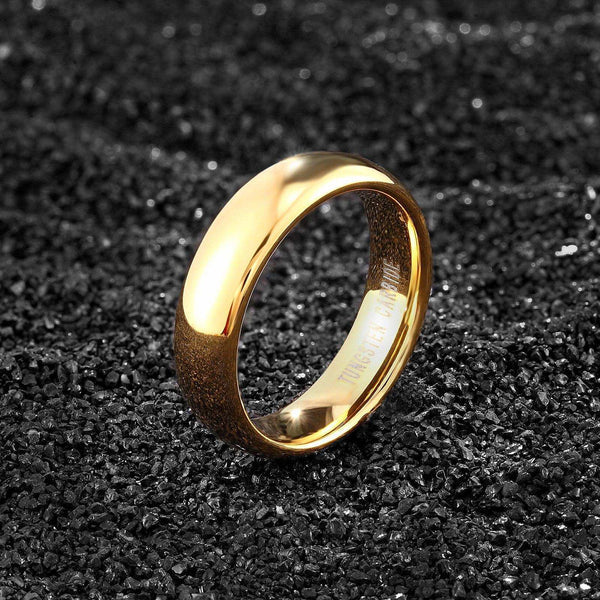 Polished Gold Dome Ring