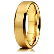 Tungsten Matte Finish Gold Band