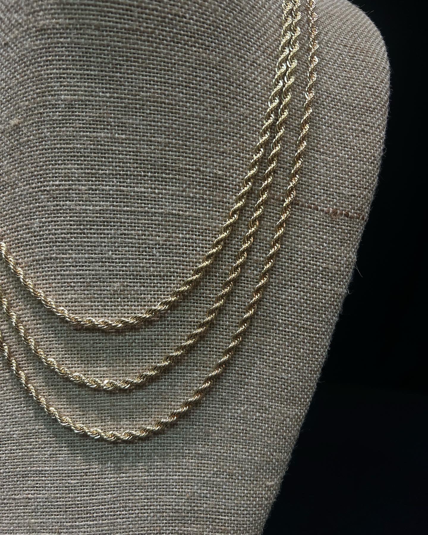 4mm 14k Gold Plated Rope Chains