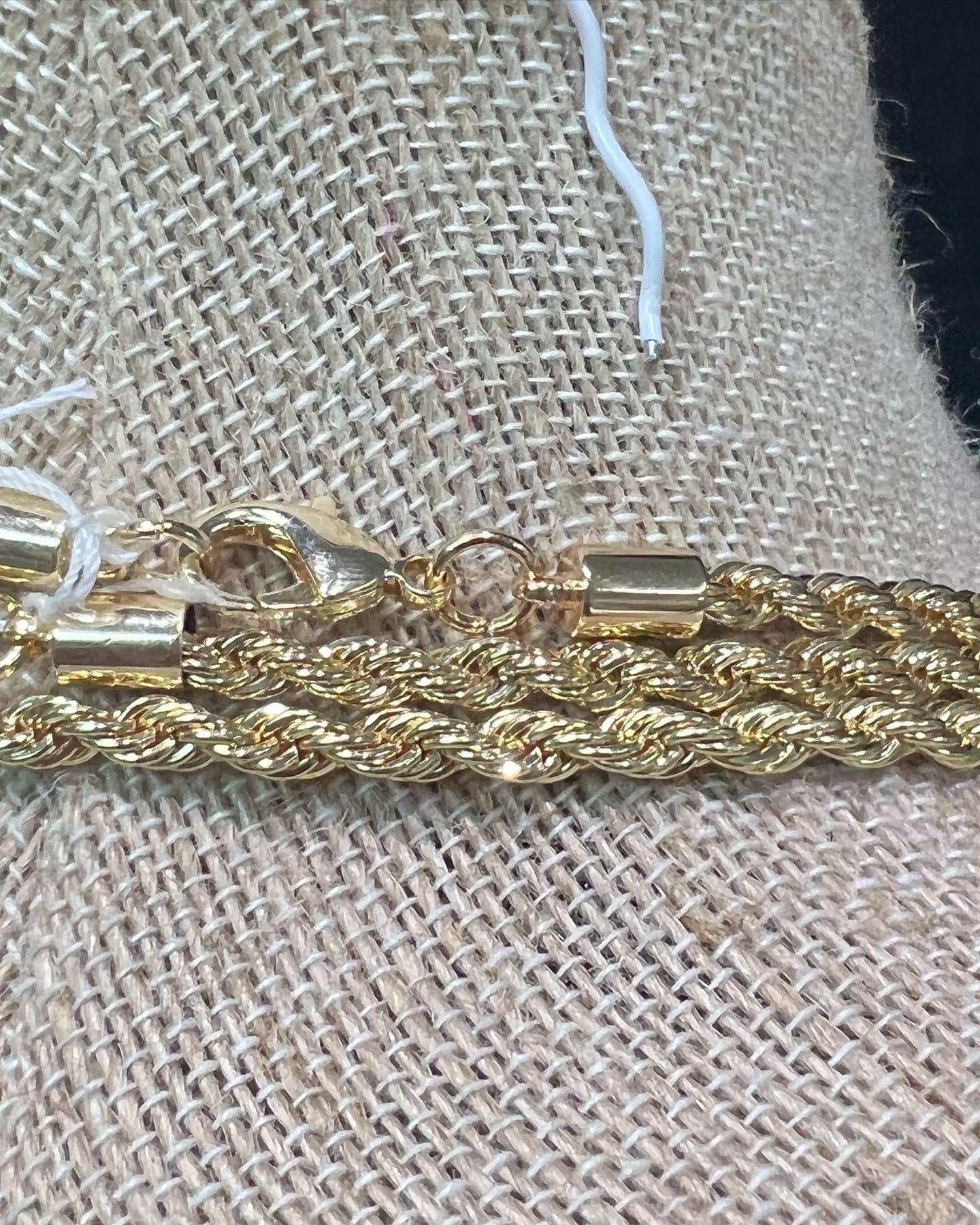 4mm 14k Gold Plated Rope Chains