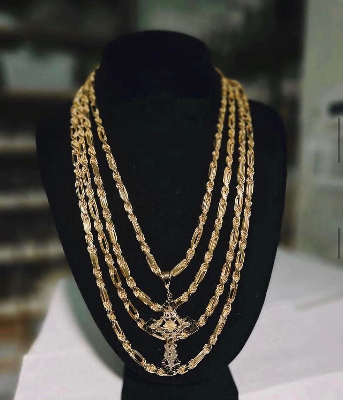 Gold Vermeil 8mm Milano Gold Chain 14K Plated Yellow Italian