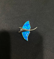 925 Sterling Silver Opal Manta Ray